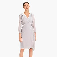 Wrap dress in drapey velvet | J. Crew US