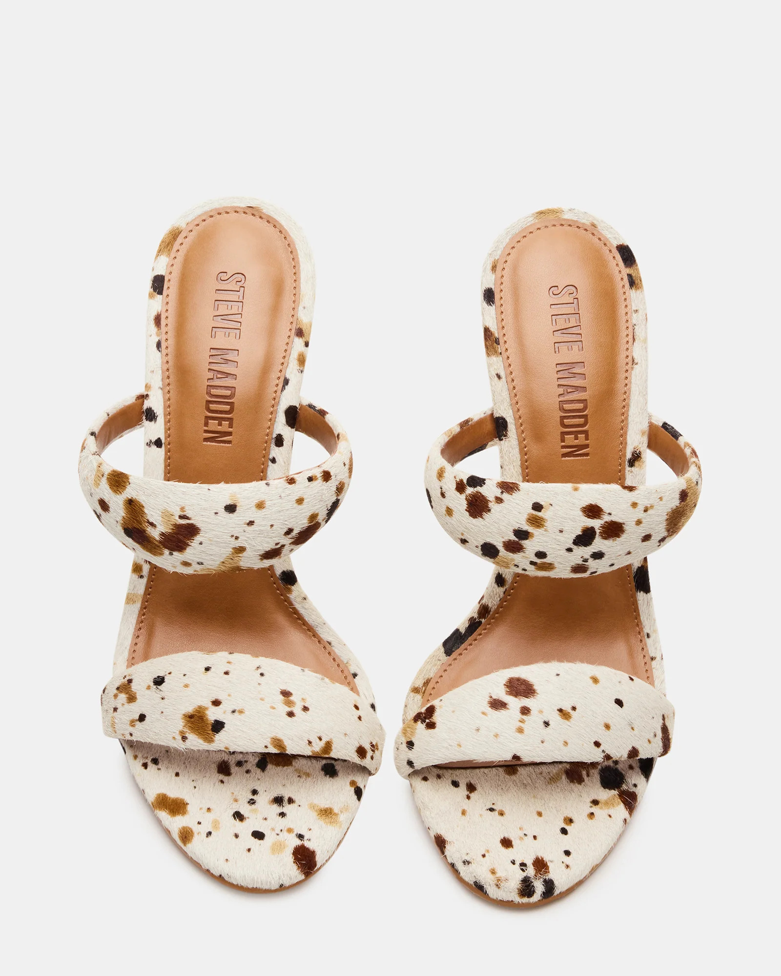 SATURN-C WHITE/CAMEL Stiletto Mule Women's Heel | Steve Madden (US)