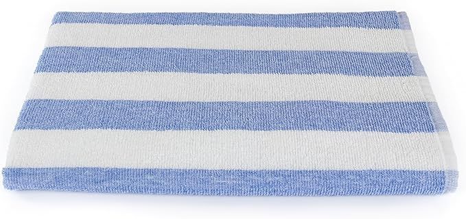 Luxuriously Oversized Bleach Safe Beach Towel Cabana Stripe- Fibertone by 1888 Mills, Made in The... | Amazon (US)