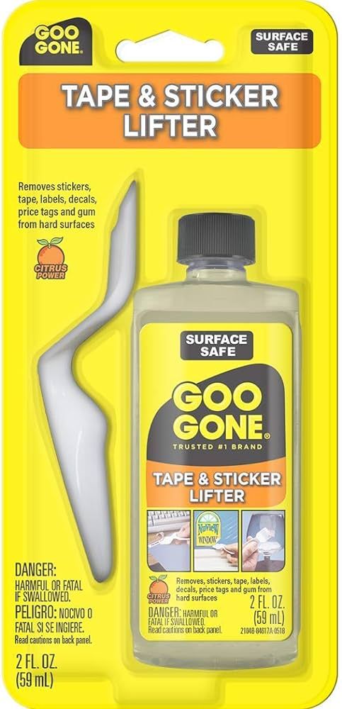 Goo Gone Sticker Lifter - Adhesive and Sticker Remover - 2 Ounce - Citrus Power Removes Stickers ... | Amazon (US)