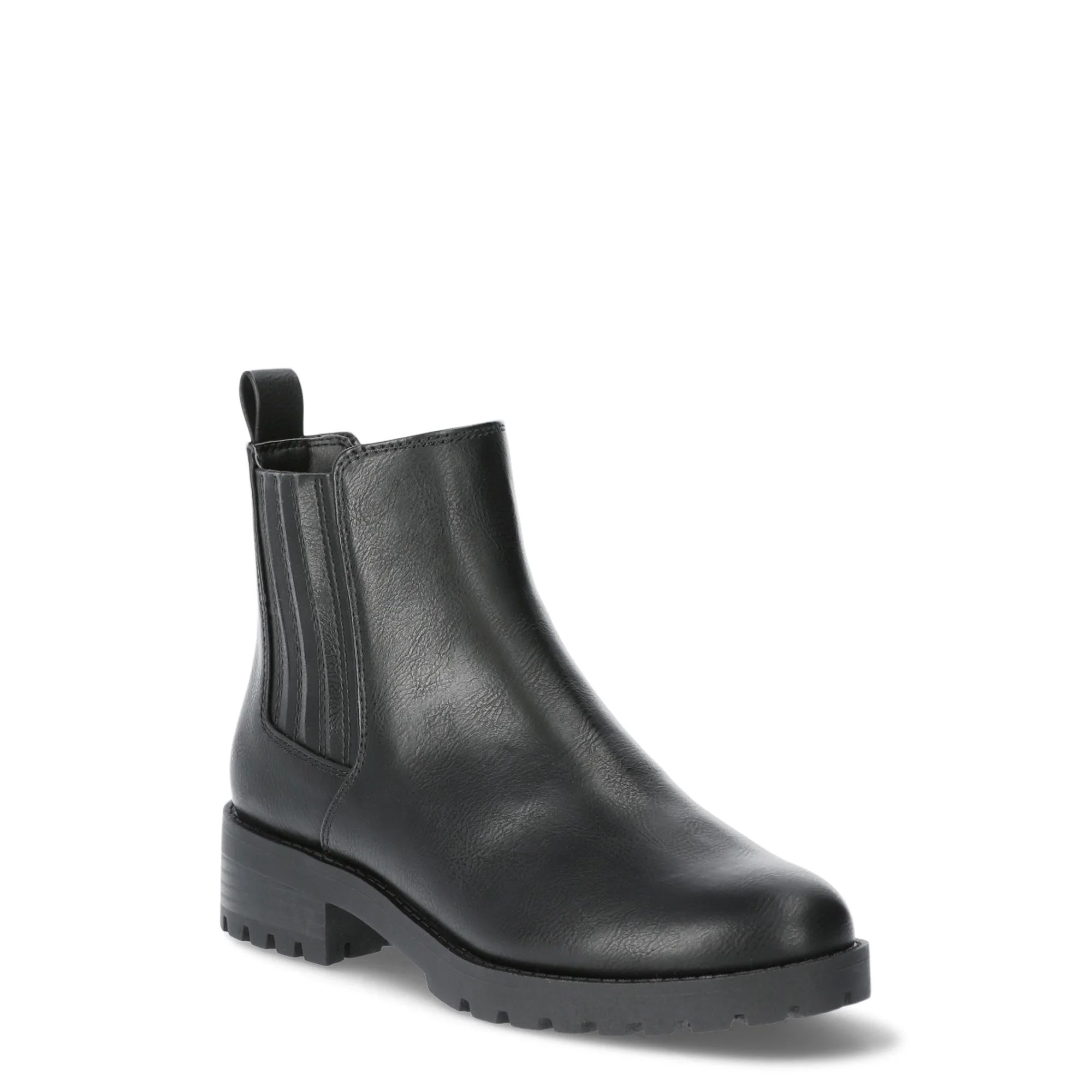 Time and Tru Women's Lug Chelsea Boot, Wide Width Available | Walmart (US)