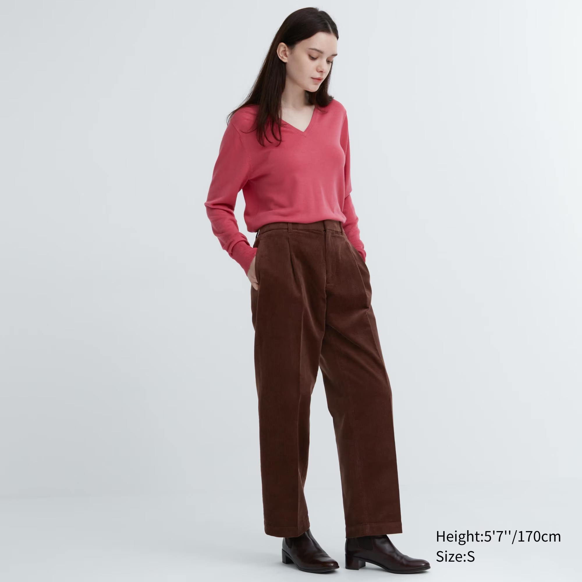Corduroy Wide-Fit Pleated Pants | UNIQLO (US)