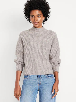SoSoft Cropped Mock-Neck Sweater | Old Navy (CA)