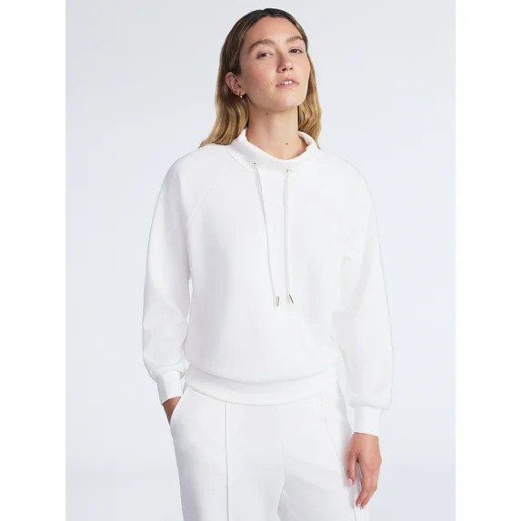Scoop Women's and Women's Plus New Scubaknit Funnel Neck Sweatshirt, Sizes XS-4X | Walmart (US)