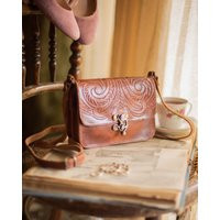 Small Leather Crossbody Bags For Women, Full Grain Tooled Bag, Embossed Small Hand Tooled Leather Pu | Etsy (US)