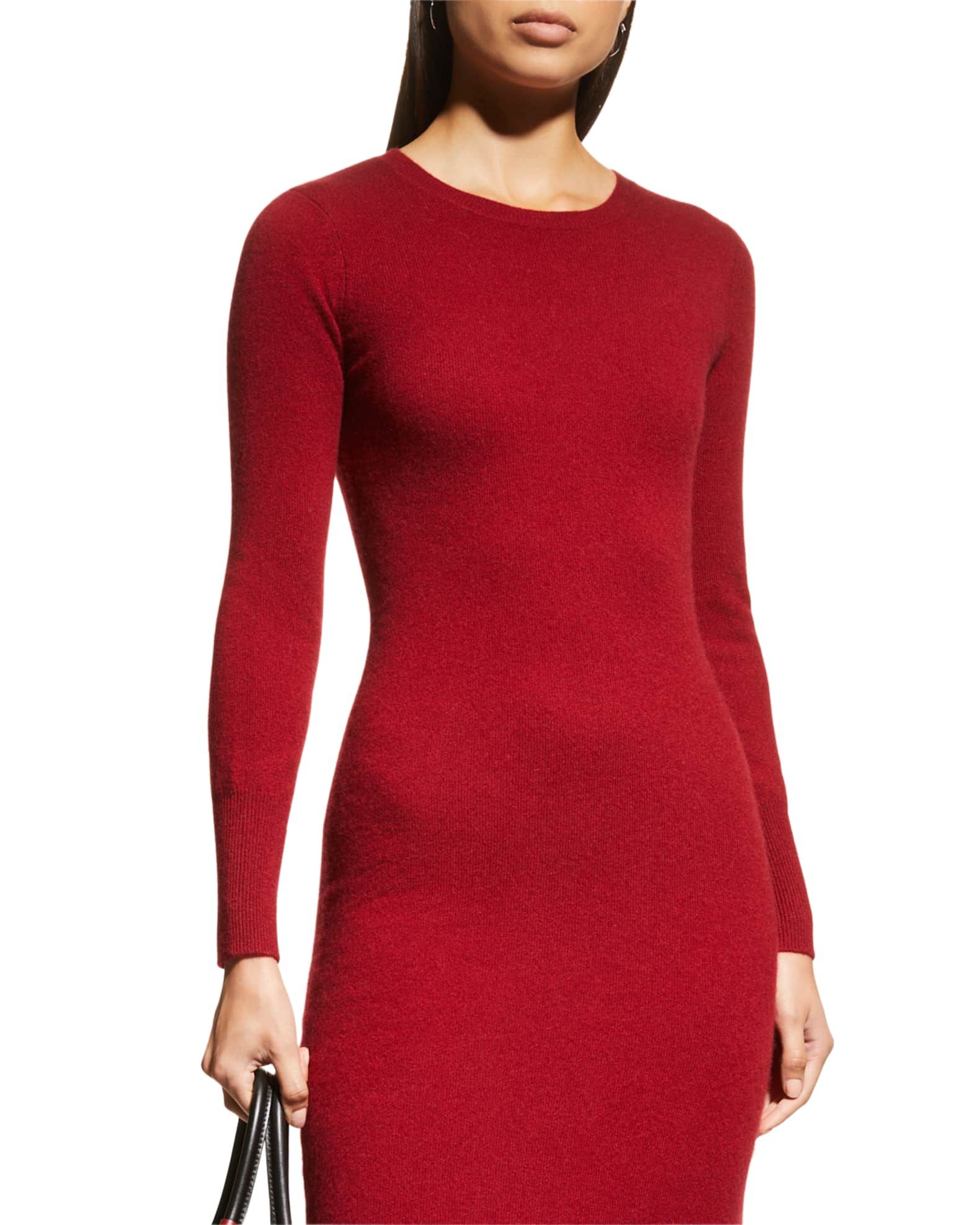 Long-Sleeve Cashmere Bodycon Dress | Neiman Marcus