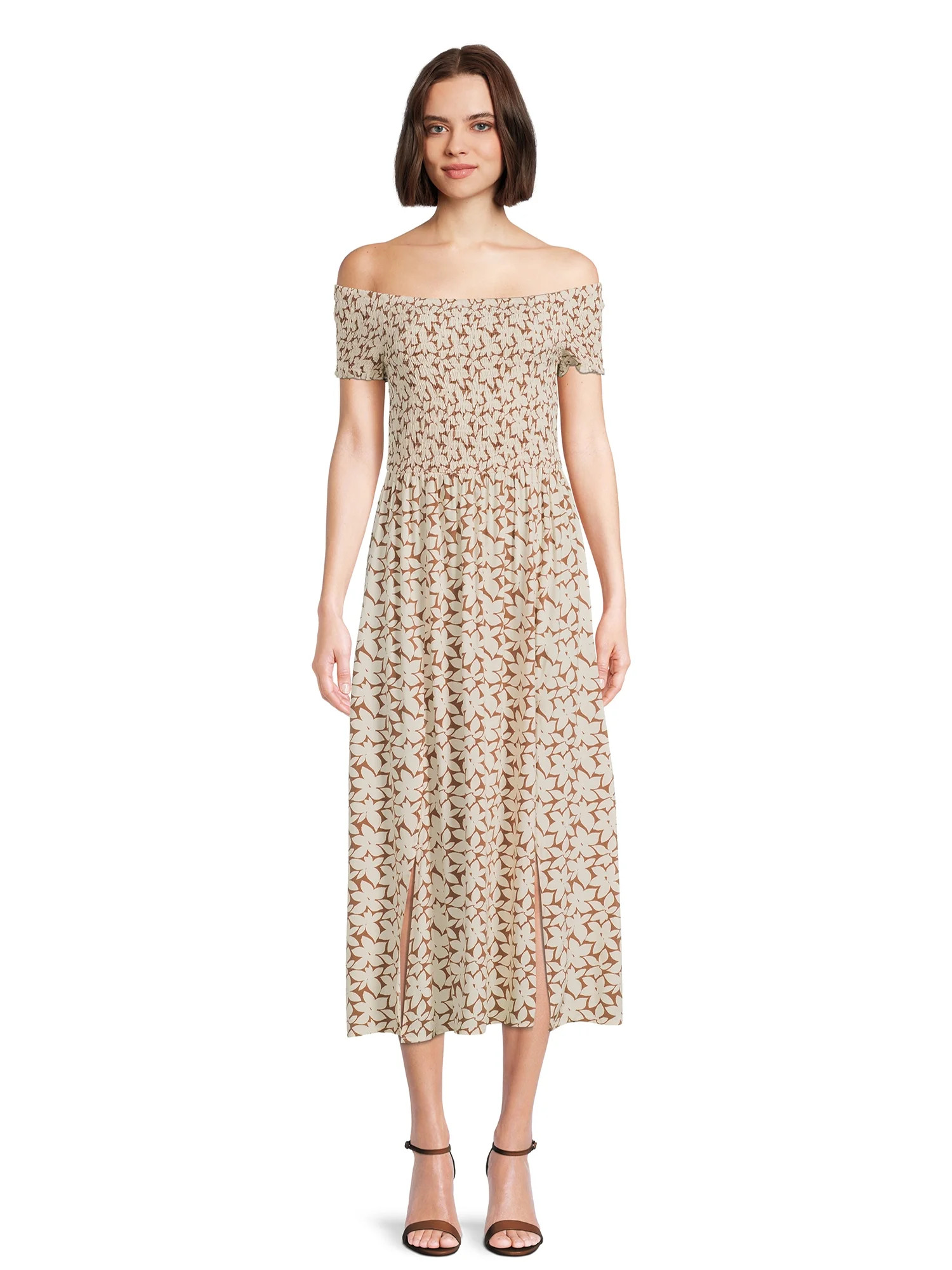 Nine.Eight Women's Off The Shoulder Smocked Dress | Walmart (US)