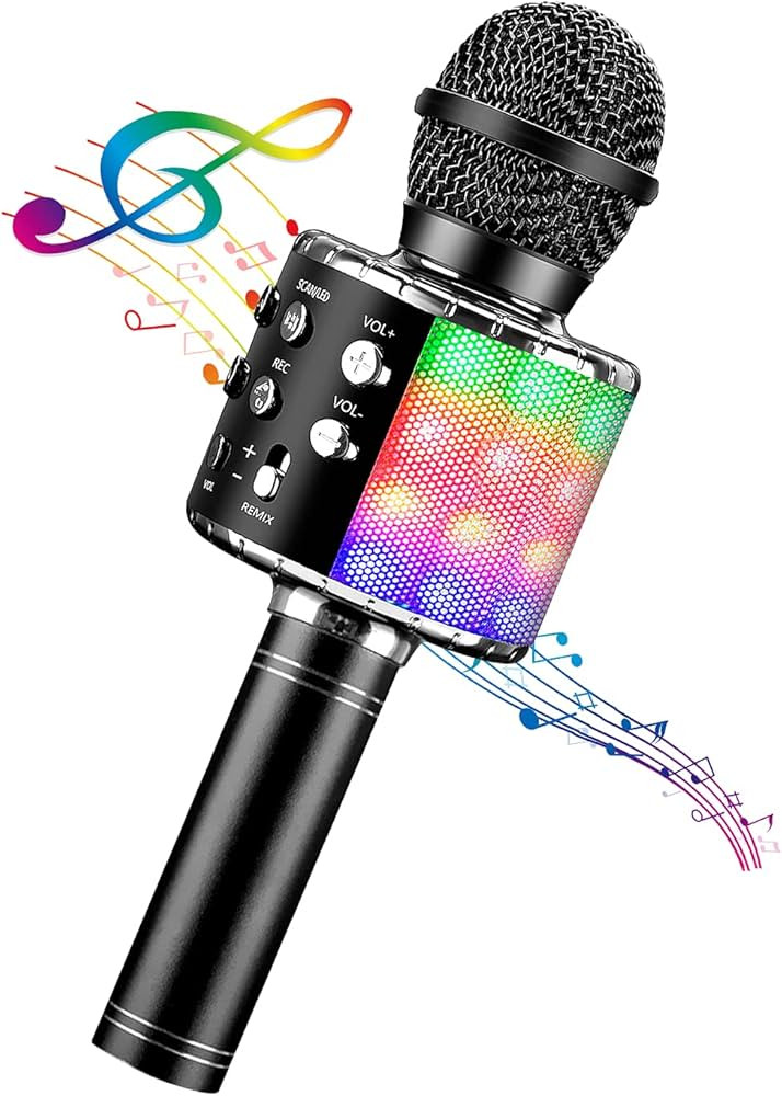 BlueFire 4 in 1 Karaoke Wireless Microphone with LED Lights, Portable Microphone for Kids, Great ... | Amazon (US)