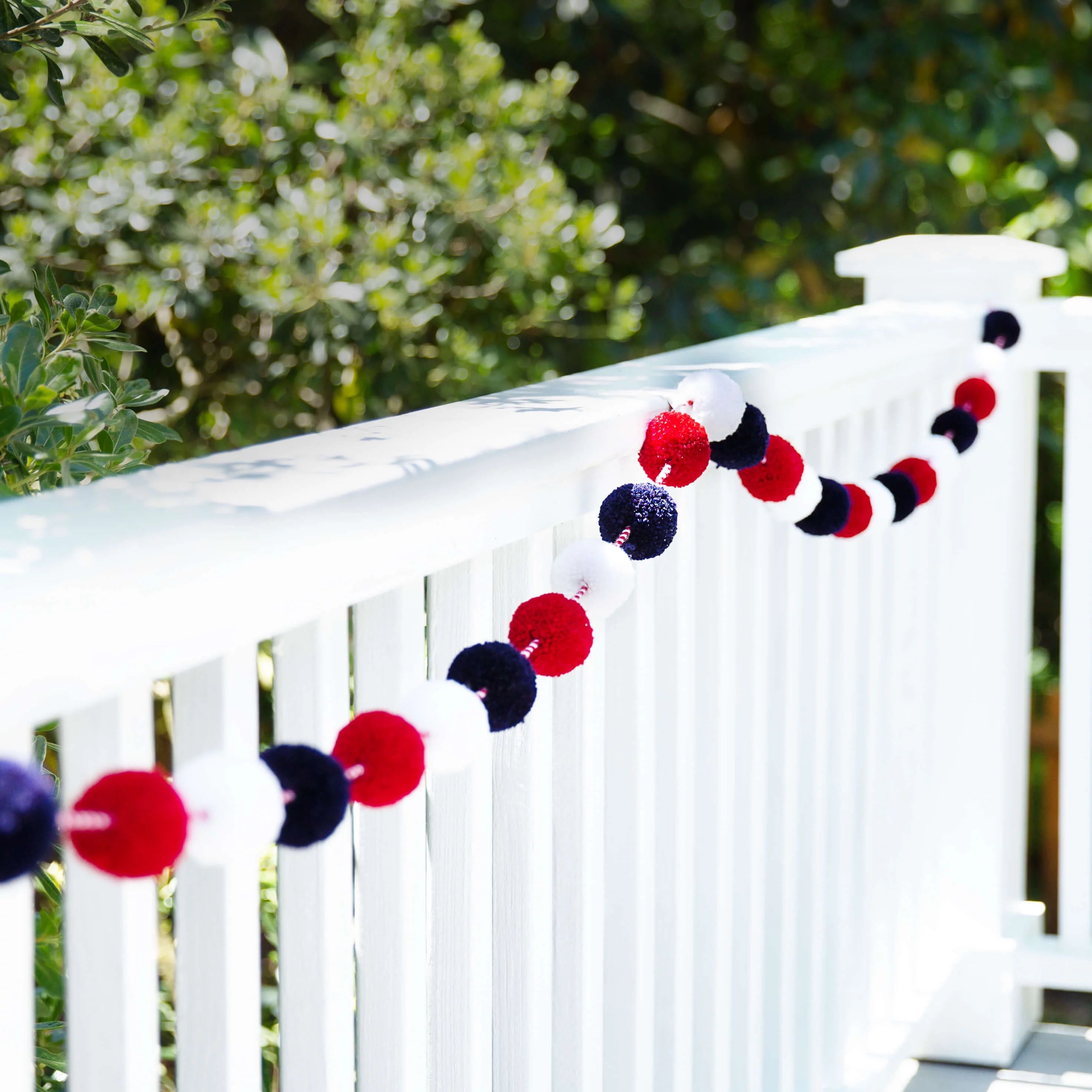 Zoe Frances Designs Red White and Blue Garland | Patriotic Garland | 4th of July Decorations | Po... | Walmart (US)