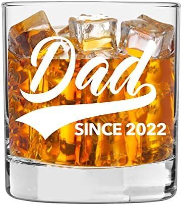 New Dad Gifts for Men- EST 2022 11oz Funny Whiskey/Cocktail Glass- Great Gift for Dads to Be, Exp... | Amazon (US)