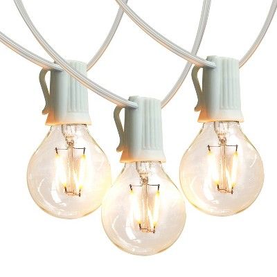 Brightech Ambience Pro Outdoor Globe String Lights with 12 Hanging Sockets & White LED Edison Bul... | Target