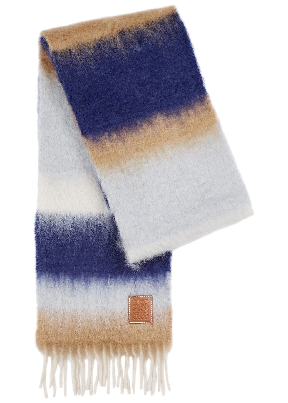 Striped mohair-blend scarf | Harvey Nichols (Global)
