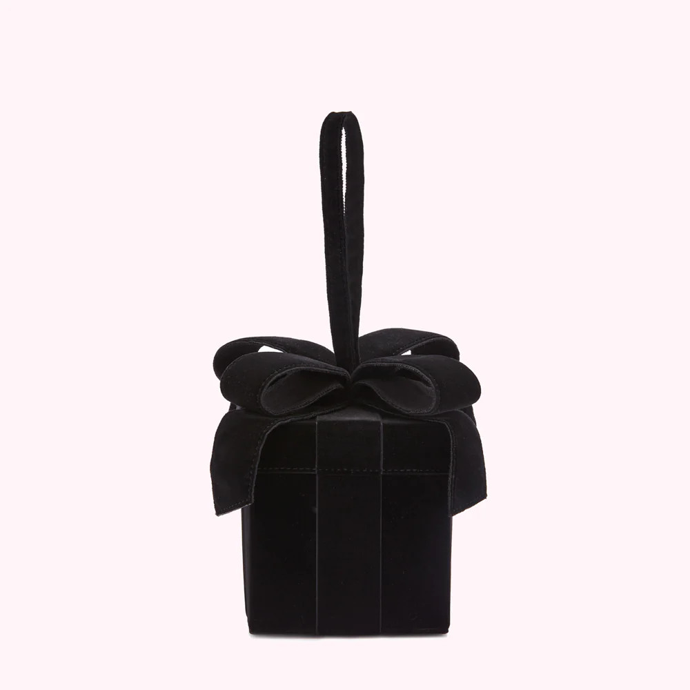 BLACK VELVET PRESENT CLUTCH BAG | Lulu Guinness (UK)