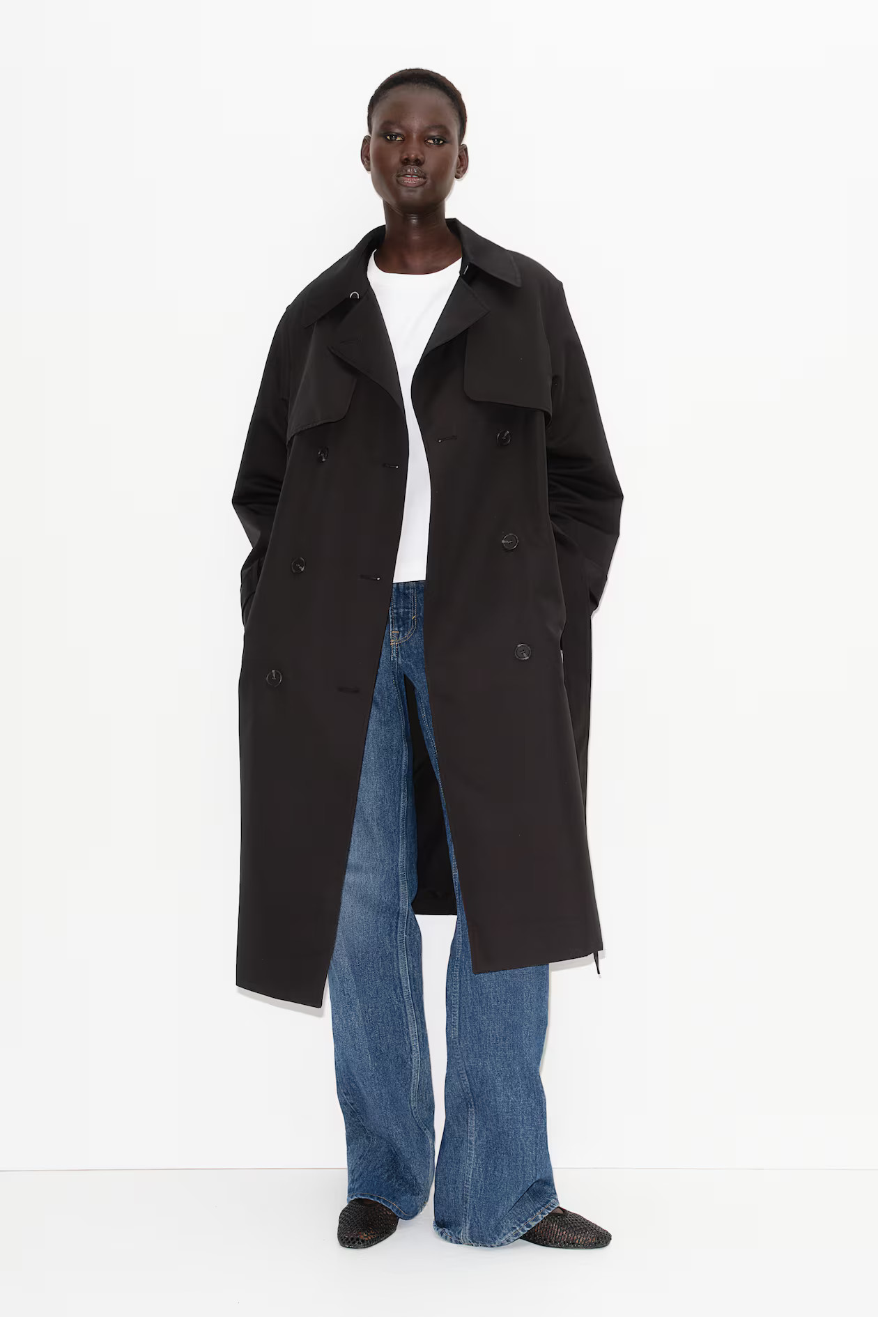 Double-breasted twill trench coat | H&M (UK, MY, IN, SG, PH, TW, HK)