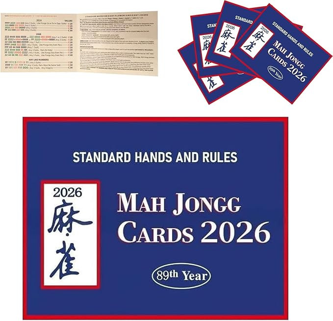 2026 Mahjong Cards Official American Standard Hands and Rules Mahjong-Standard Size Thickened Car... | Amazon (US)