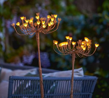 Solar Outdoor Lit Blossom Lawn Stake | Pottery Barn (US)