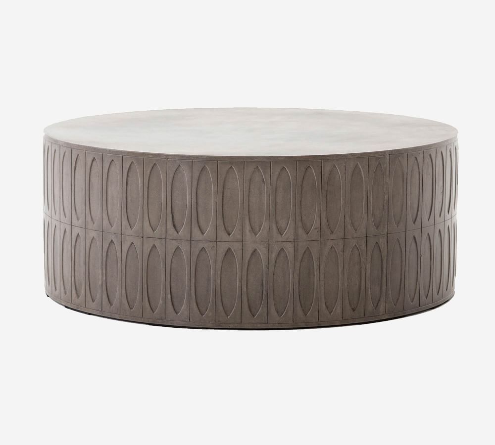 Woolf Concrete Round Coffee Table, Gray | Pottery Barn (US)