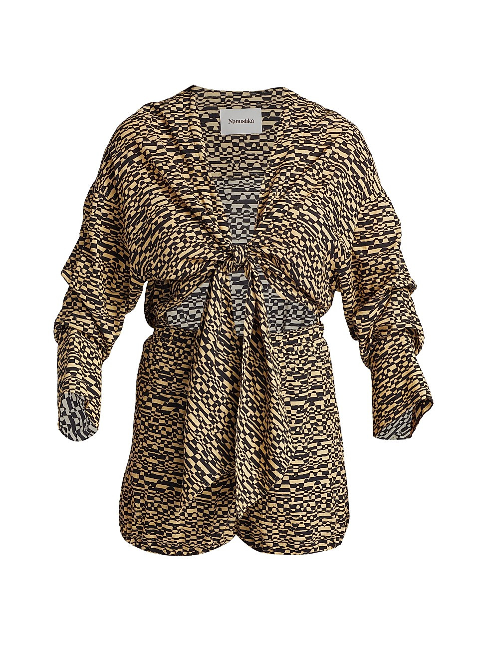 Nanushka Pearl Long-Sleeve Romper | Saks Fifth Avenue