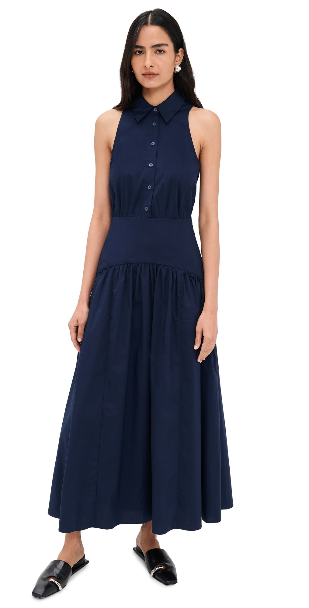 STAUD Romy Dress Navy 16 | Shopbop