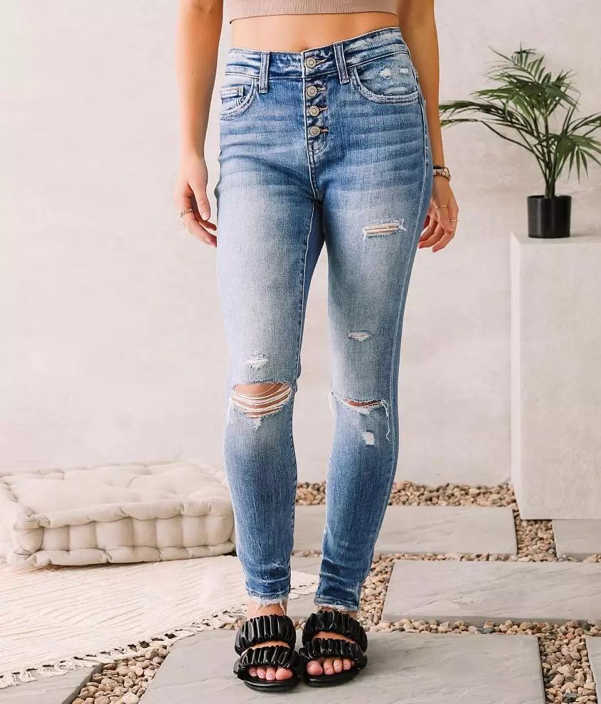 High Rise Ankle Skinny Stretch Jean | Buckle