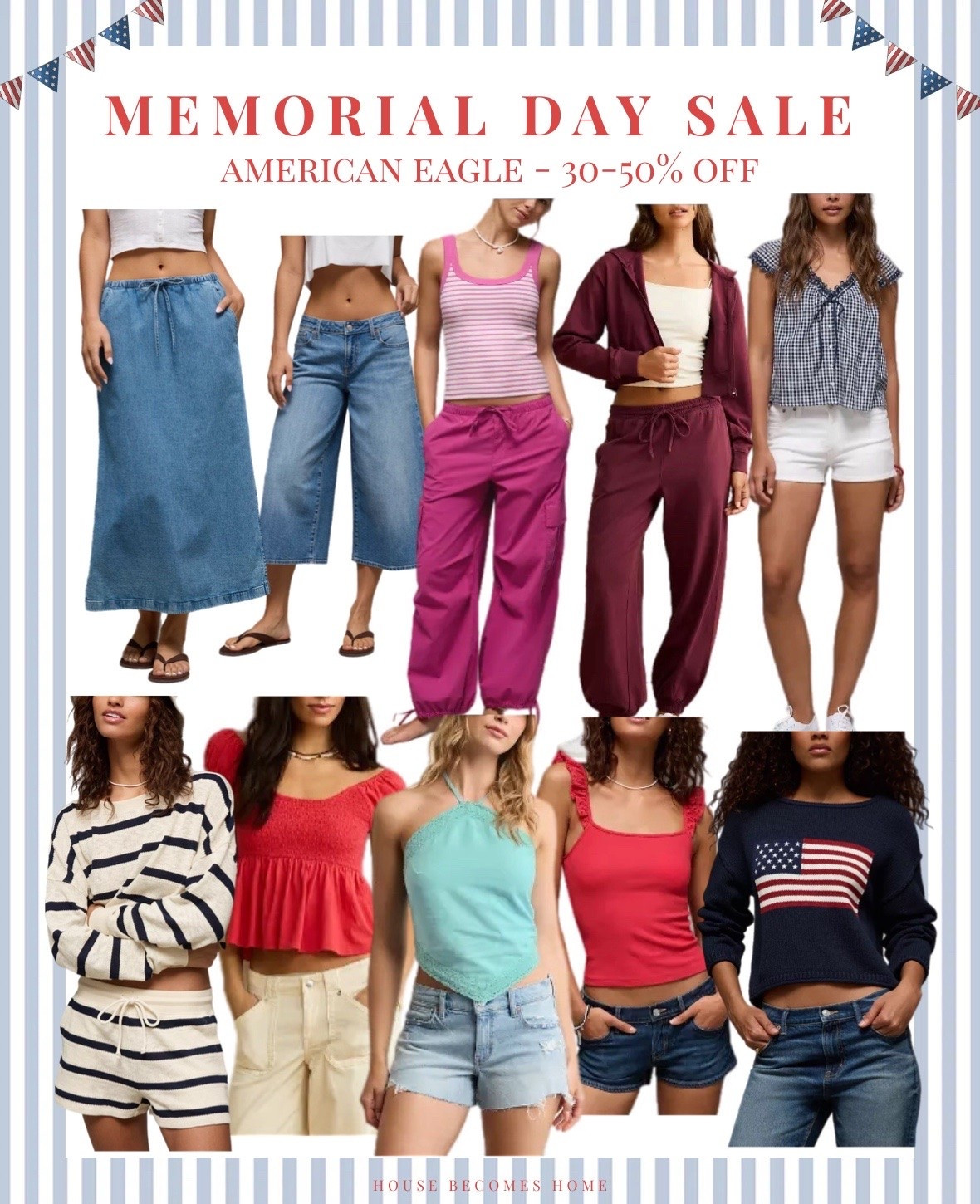 Memorial Day Sale!! American Eagle: 30-50% off!! 🇺🇸

#LTKSaleAlert #LTKSeasonal #LTKootd