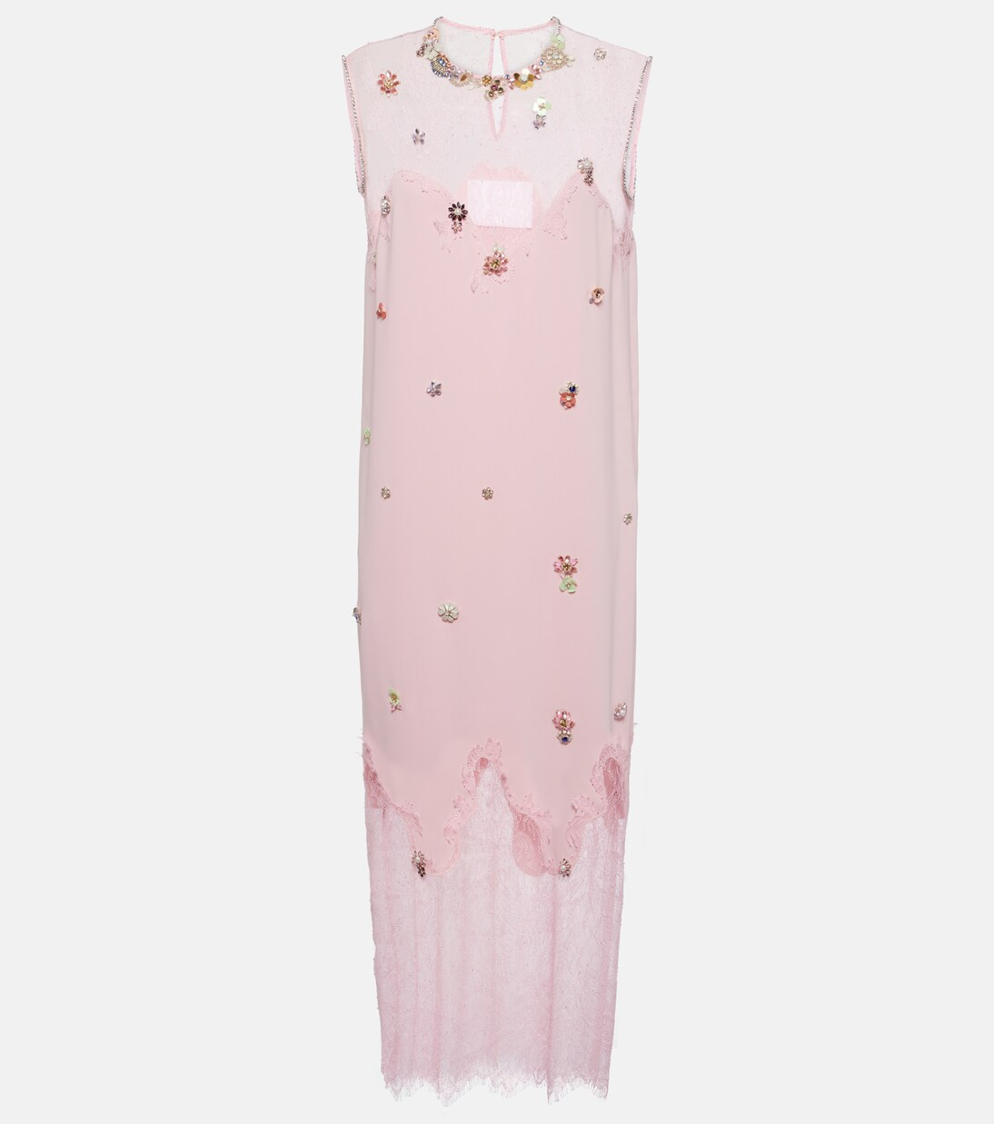 Keeva embellished crêpe and lace midi dress | Mytheresa (US/CA)