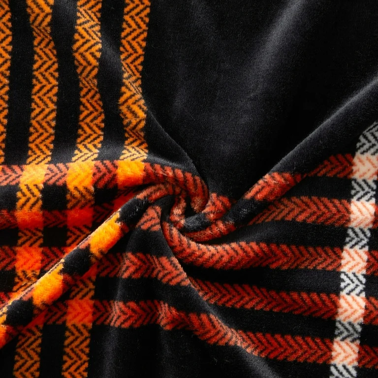 Ways to Celebrate Cozy Plush Plaid Print Throw Blanket 50"x 60", All Ages | Walmart (US)