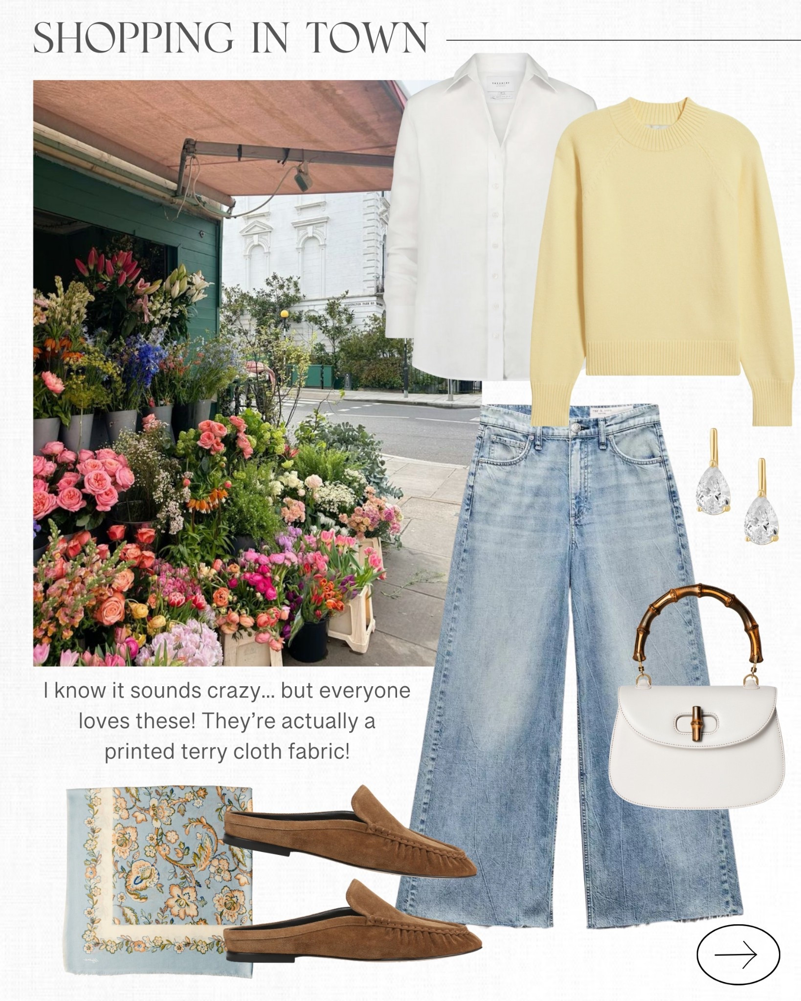 Outfit inspo! These jeans are made out of a terry cloth material and feel like sweatpants. You’d be surprised how may ways you can style them💛