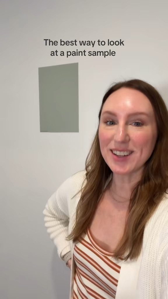 The best way to look at paint samples is with Samplize peel and stick samples, on a freshly primed wall or white poster board. Placing paint samples next to a window or on top of a currently painted wall will just muddy the look and lead to confusion. 

 #LTKvlog #LTKOver40 #LTKHome