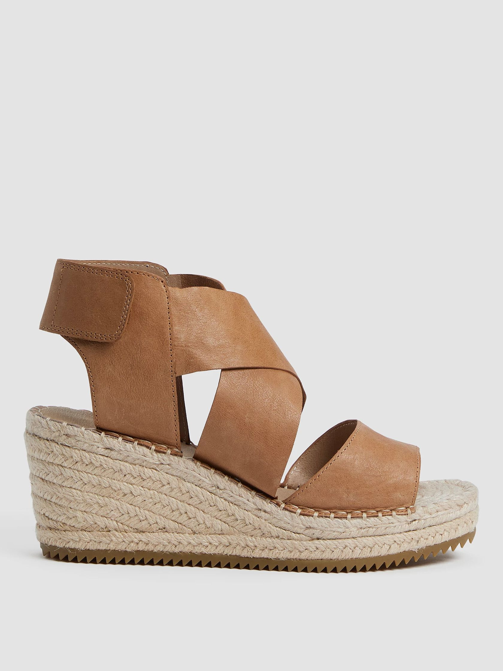 Willow Tumbled Leather Wedge Espadrille | Eileen Fisher