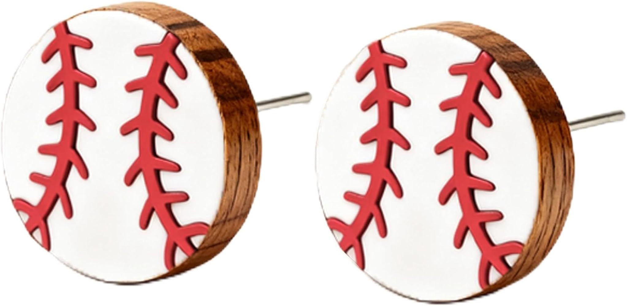 Wooden Stud Earrings for Women,Bigfoot Softball Tennis Penguin Turtle Bee Dog Cat Cow Duck Santa ... | Amazon (US)