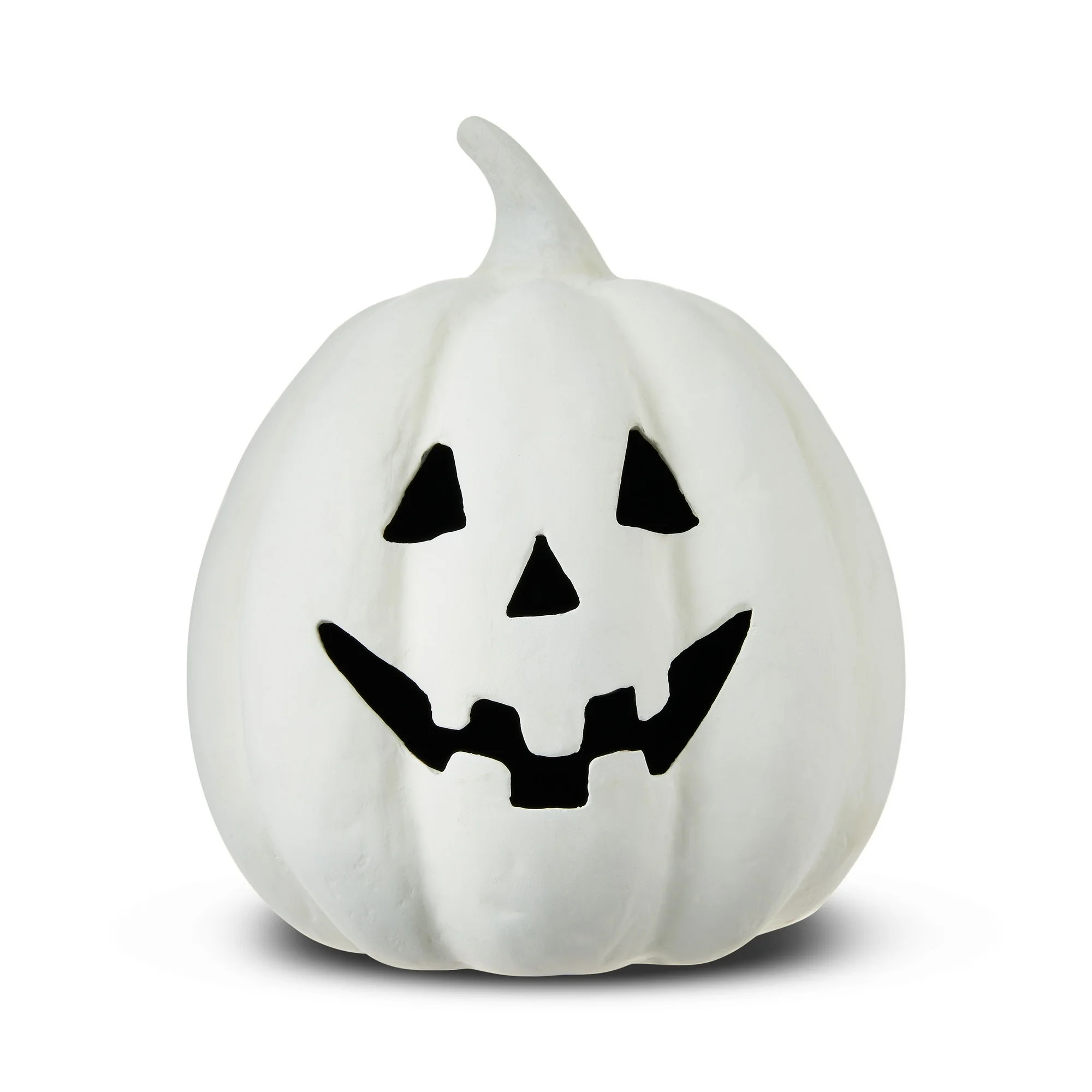 Paper Mache Pumpkin White Tabletop Decor, 8" Height, Harvest by Way To Celebrate - Walmart.com | Walmart (US)