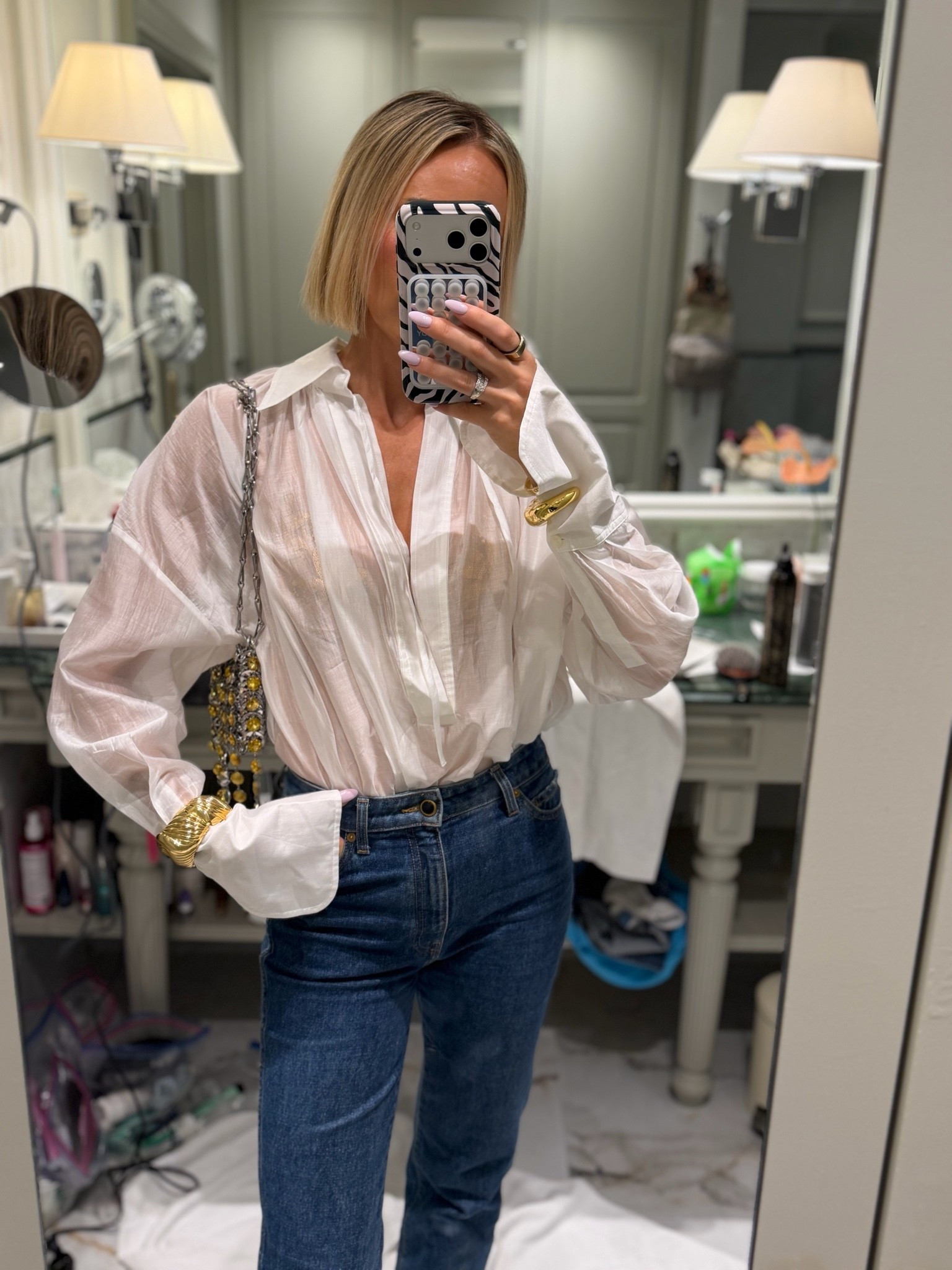Wearing a small in the top, it’s already oversized. Jeans run tts

#LTKTravel #LTKOver40 #LTKdayinmylife