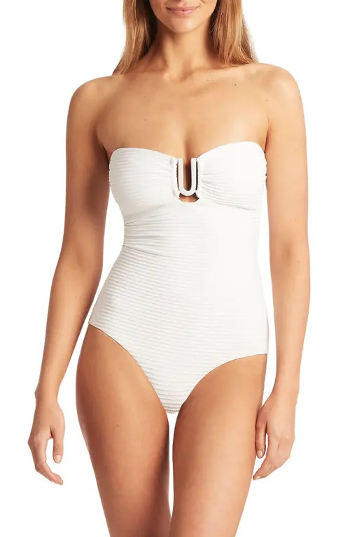 U-Bar Bandeau One-Piece Swimsuit | Nordstrom