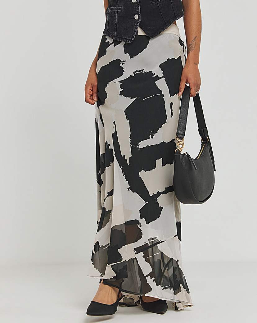 Religion Flowy Midi Skirt | Simply Be (UK)