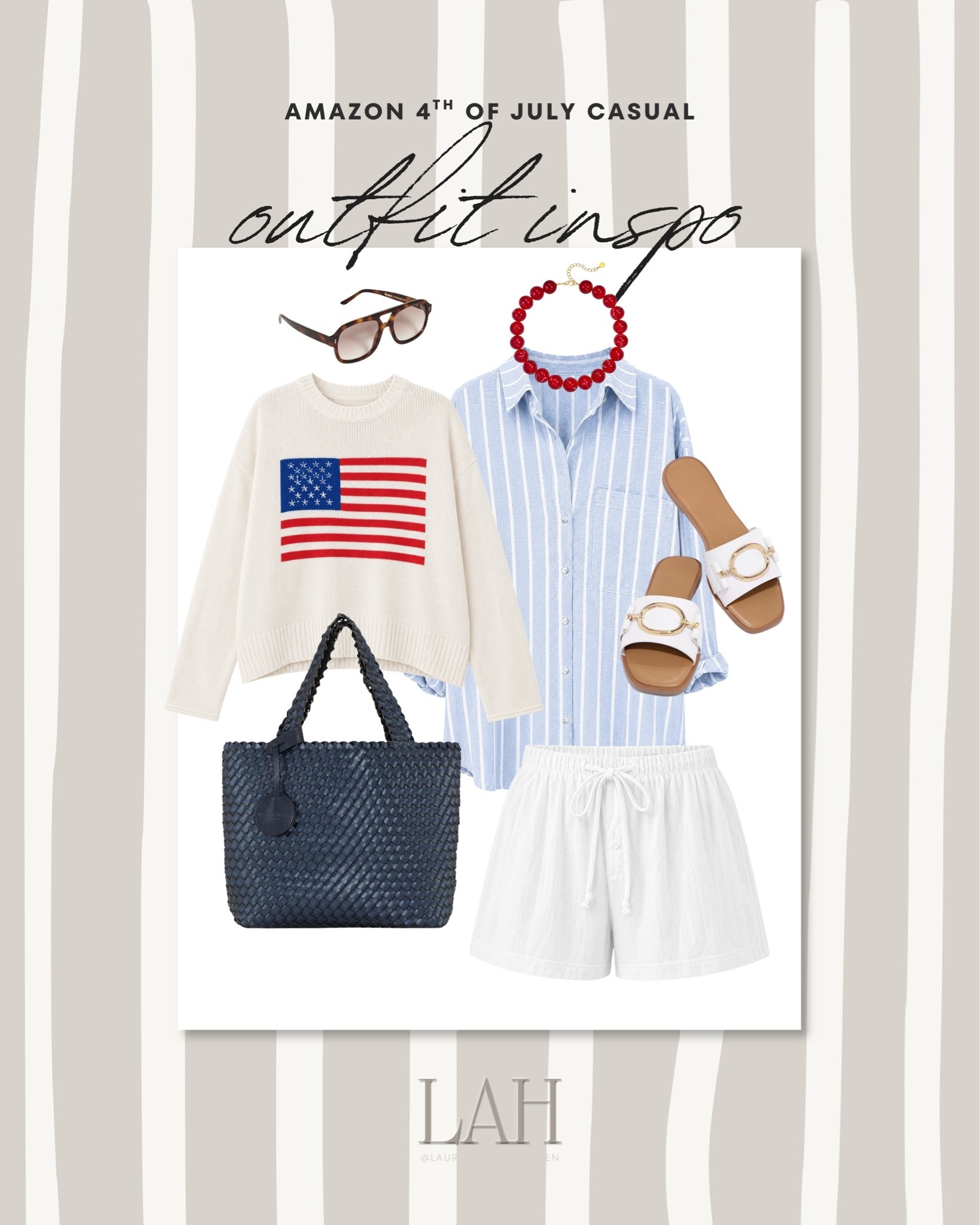 The perfect look for the Fourth of July! Whether you're heading to a barbecue, fireworks, or backyard hangout these layers will keep you cool during the day, warm at night, and feeling festive the whole time!

#LTKgrwm #LTKootd
