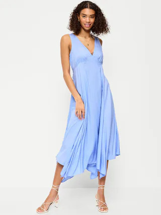 Handkerchief Hem Midi Dress | Old Navy (US)