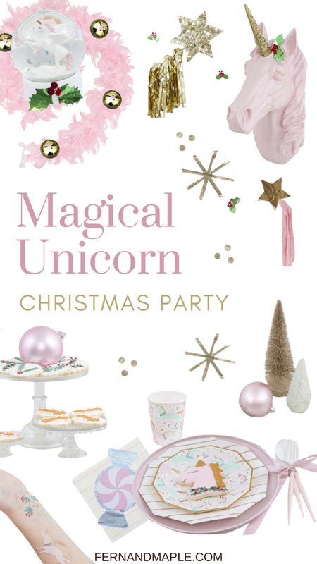 Throw a magical Unicorn Christmas Party for kids or adults with these fantastically unique holiday party supplies.

#LTKSeasonal #LTKparties #LTKHoliday