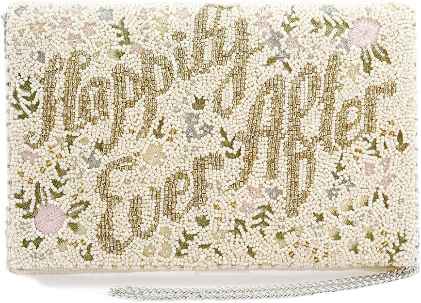 MARY FRANCES Happily Ever After Handbag Beaded Floral Embroidered Bridal Crossbody Clutch Handbag | Amazon (US)