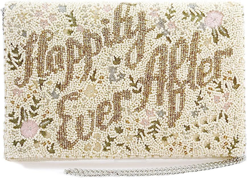 MARY FRANCES Happily Ever After Handbag Beaded Floral Embroidered Bridal Crossbody Clutch Handbag | Amazon (US)