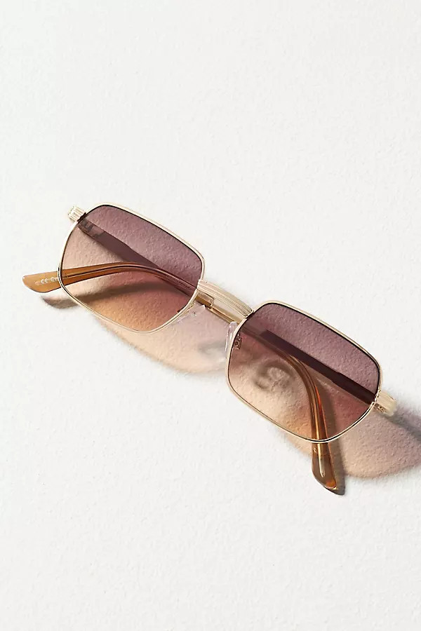 Eyeking Small Metal Geometric Square Sunglasses | Anthropologie (US)