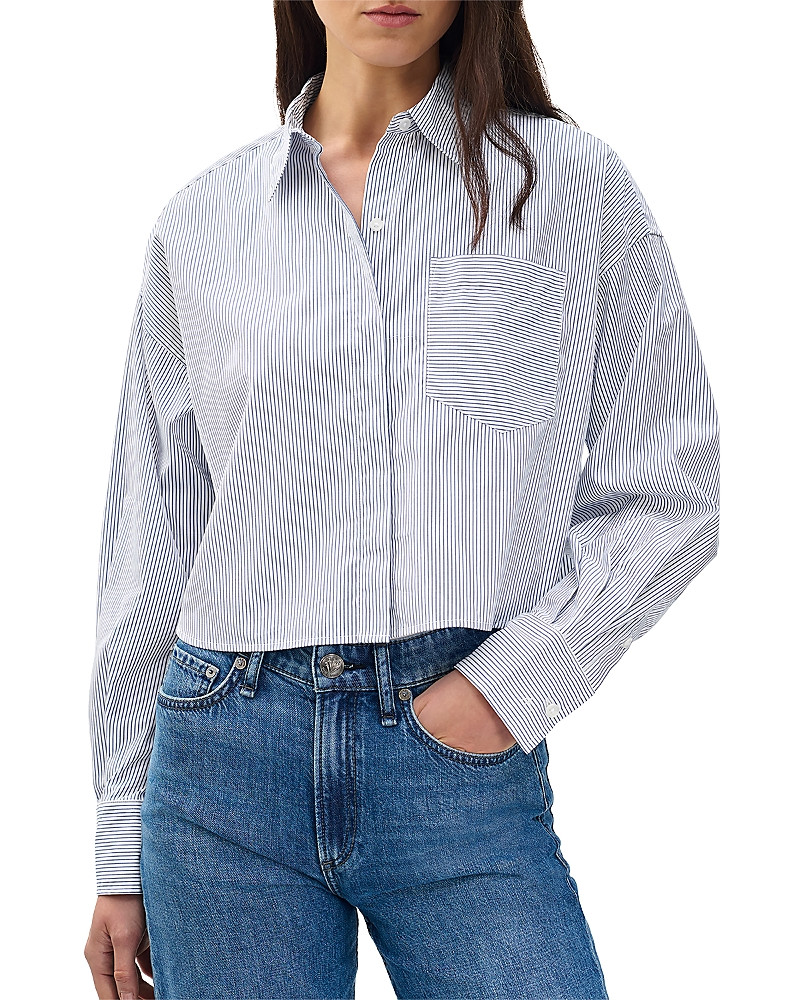 rag & bone Marin Cropped Stripe Shirt | Bloomingdale's (US)