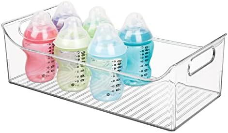 mDesign Portable Nursery Storage Plastic Baby Organizer Storage Caddy Bin with Handles for Kids/Chil | Amazon (US)
