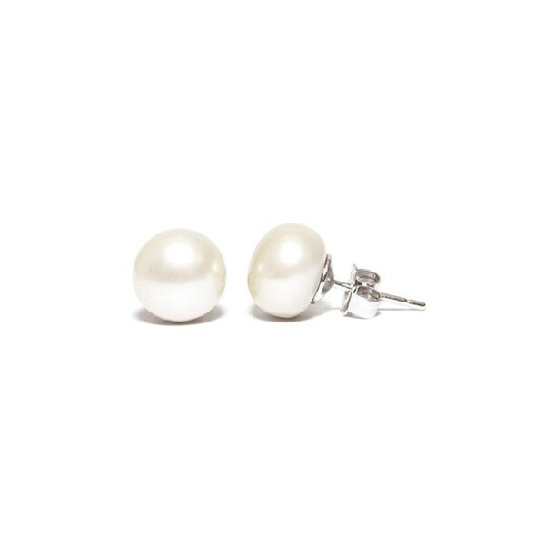Pearl Studs; 5MM, Silver - White | Bed Bath & Beyond