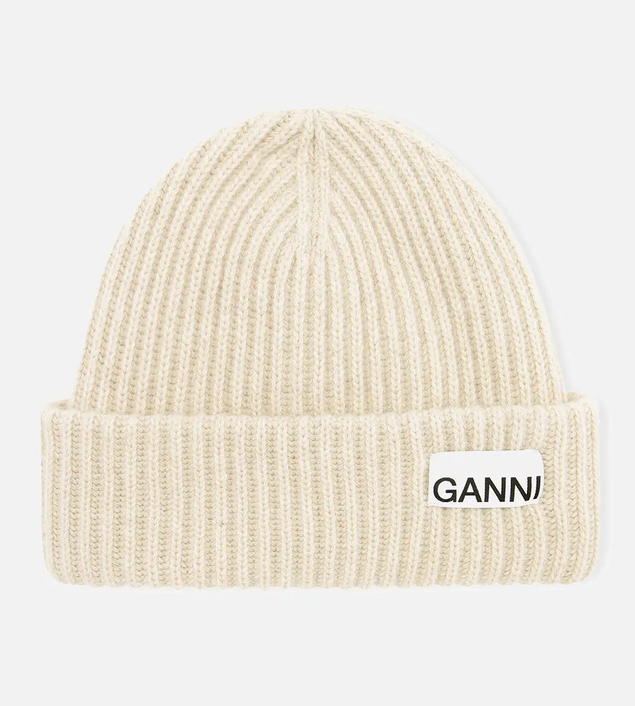 Ganni Women's Rib Knit Beanie - Brazilian Sand | Coggles (Global)
