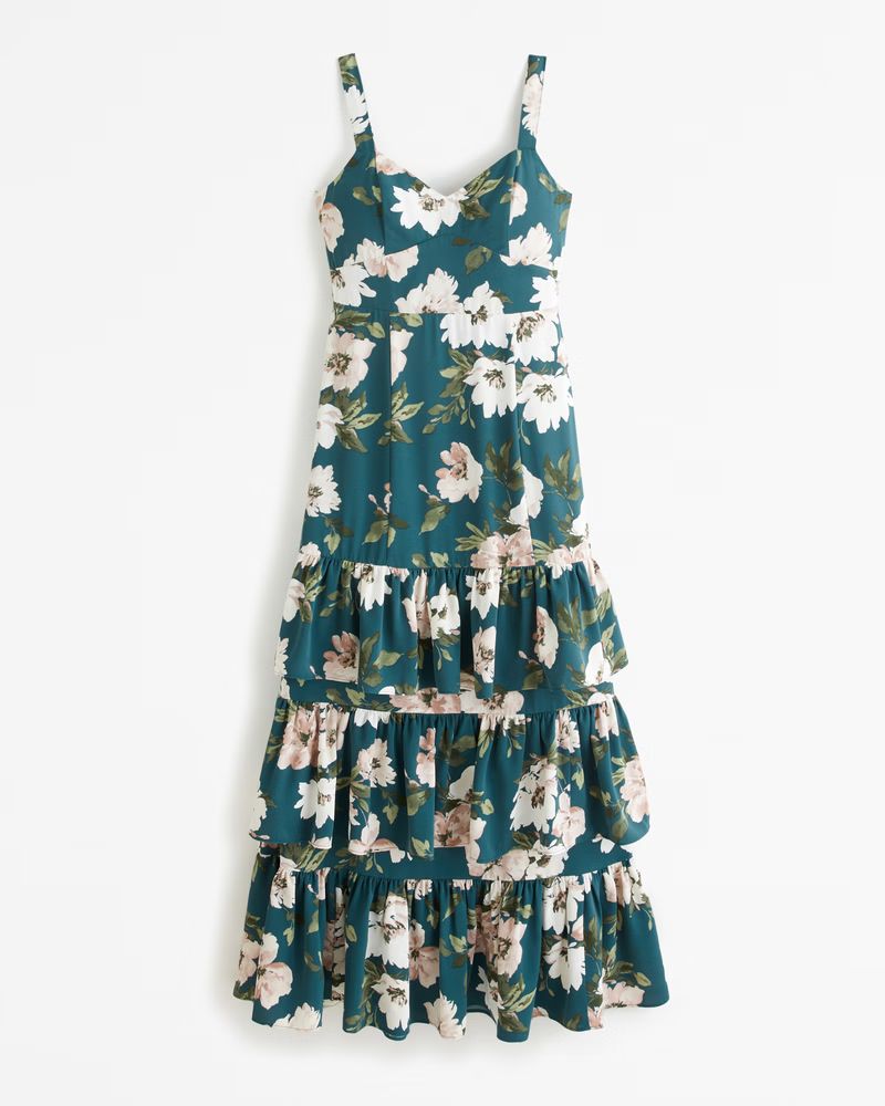 Women's Drama Ruffle Tiered Gown | Women's | Abercrombie.com | Abercrombie & Fitch (US)