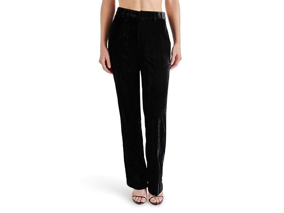 Steve Madden Mercer Crushed Velvet Pants Women's Clothing Black : XS, Polyester/Velvet | Zappos
