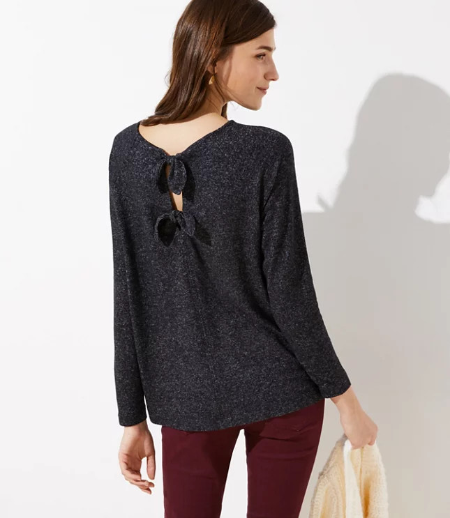 Bow Keyhole Back Top | LOFT | LOFT