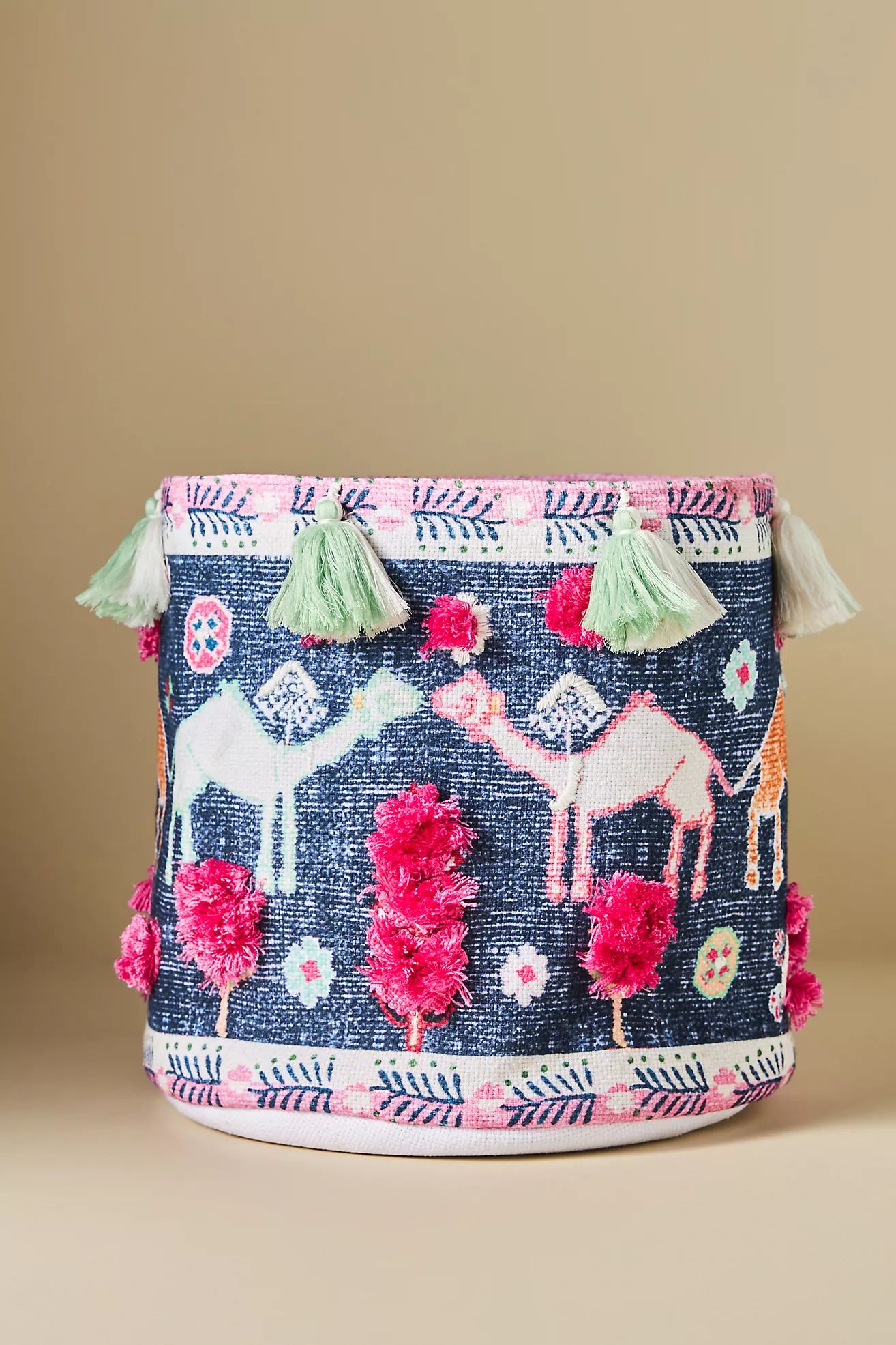 Tasseled Camel Storage Bin | Anthropologie (US)