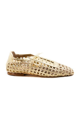 Antonia Woven Leather Oxford Flats | Moda Operandi (Global)